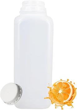 16 Oz Empty Plastic Juice Bottles with Tamper Evident White Caps 80 Pack Drink Containers - Great for Homemade Juices, Milk, Smoothies, Tea and Other Beverages - Food Grade BPA Free - Made in USA