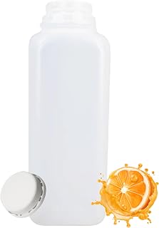 16 Oz Empty Plastic Juice Bottles with Tamper Evident White Caps (80 Pack) Drink Containers - Great for Homemade Juices, Milk, Smoothies, Tea and Other Beverages - Food Grade BPA Free - Made in USA