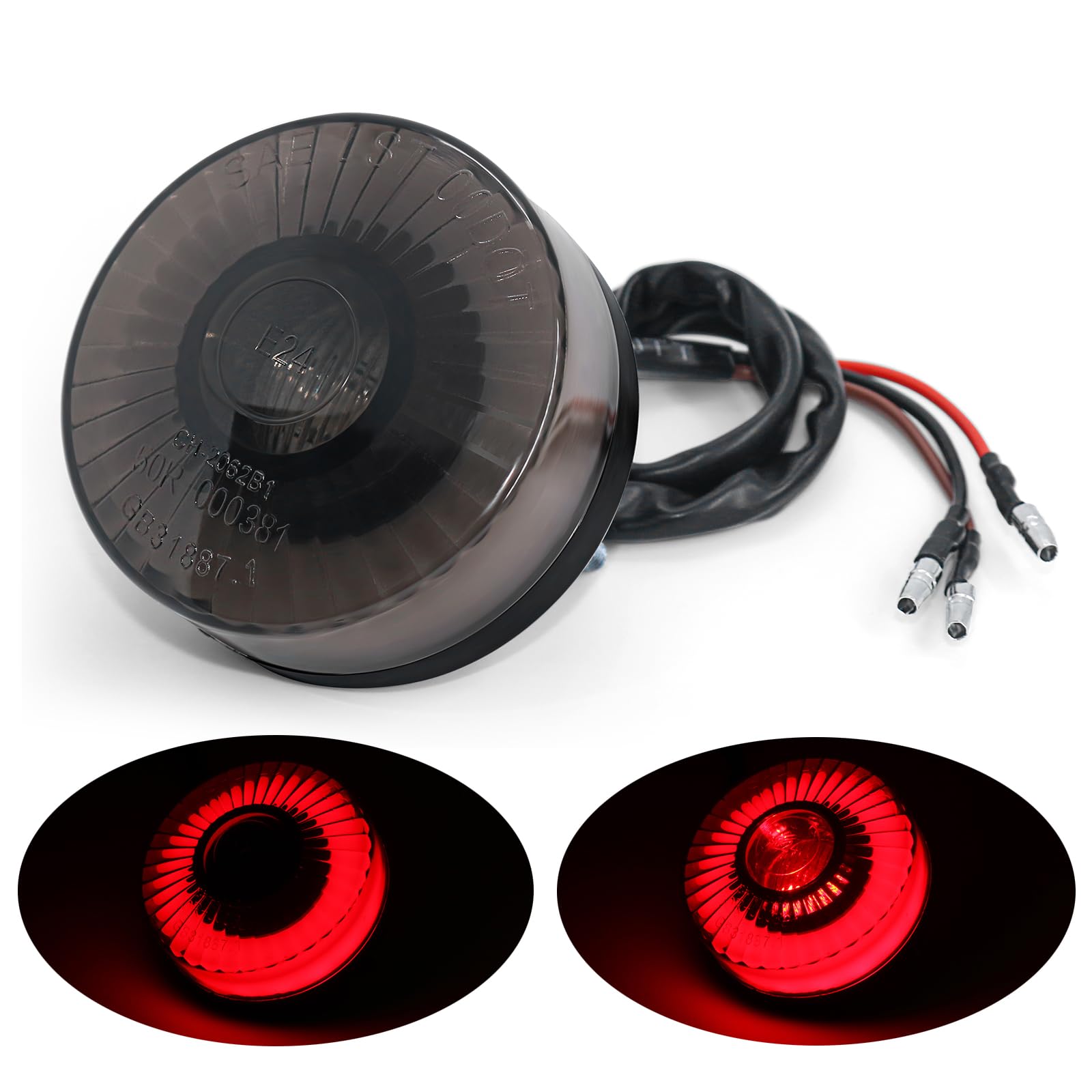 Round Motorcycle Tail Lights Leds Rear Tail Light High Brightness