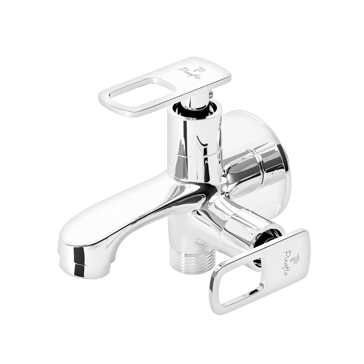 Pixaflo Cassia Brass 2-Way Bib Cock 2-in-1 Tap Two Way Two in One Faucet with Wall Flange, Chrome (B09C8VYCRC) Amazon Price History, Amazon Price Tracker