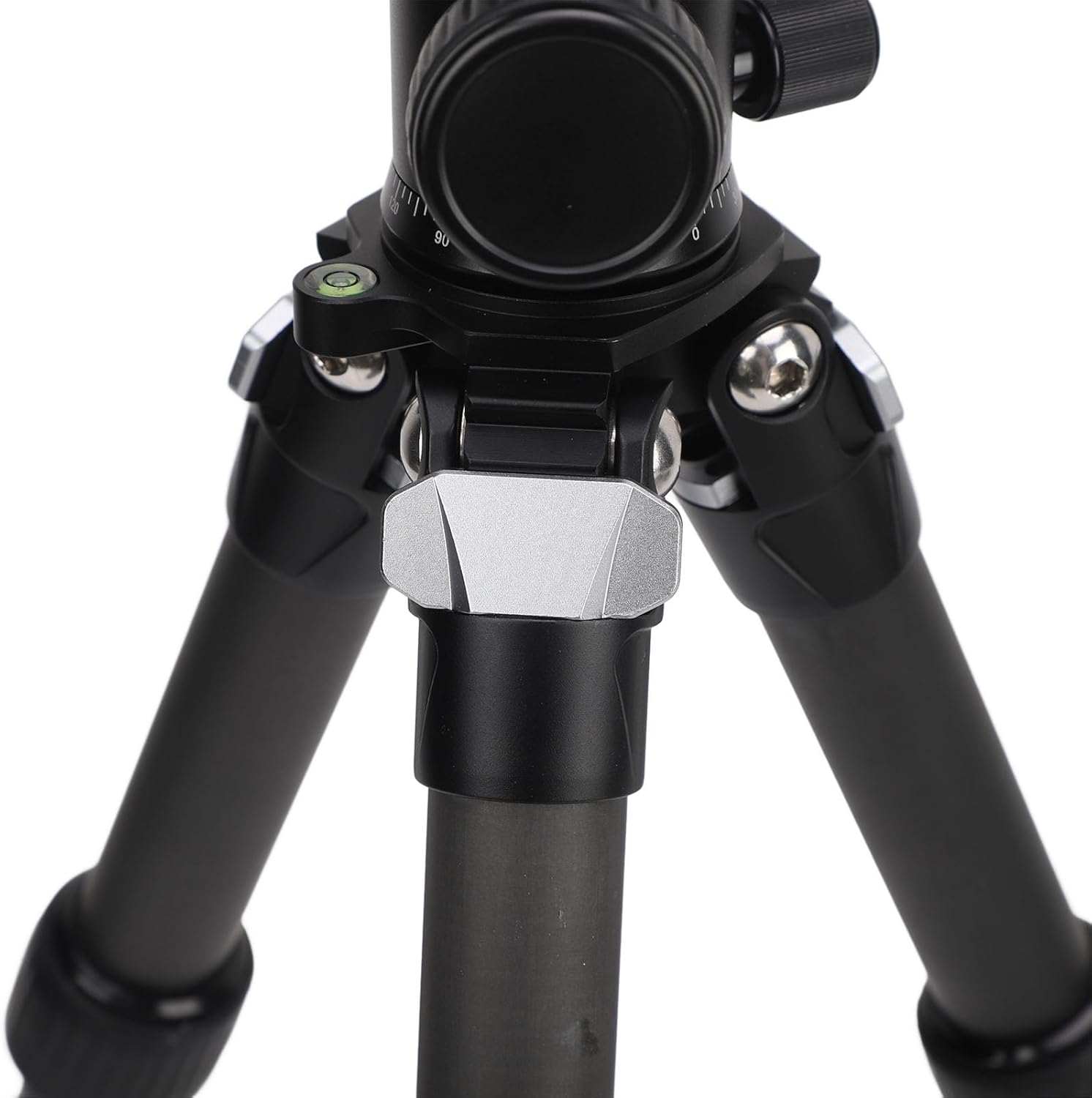 Mini Tripod, Foldable Carbon Fiber with 360 Degree Ball Head and Bubble Level for DSLR Camera, Compact Travel Desktop Tripod with 1 4 Inch Screw Load Up to 13lb