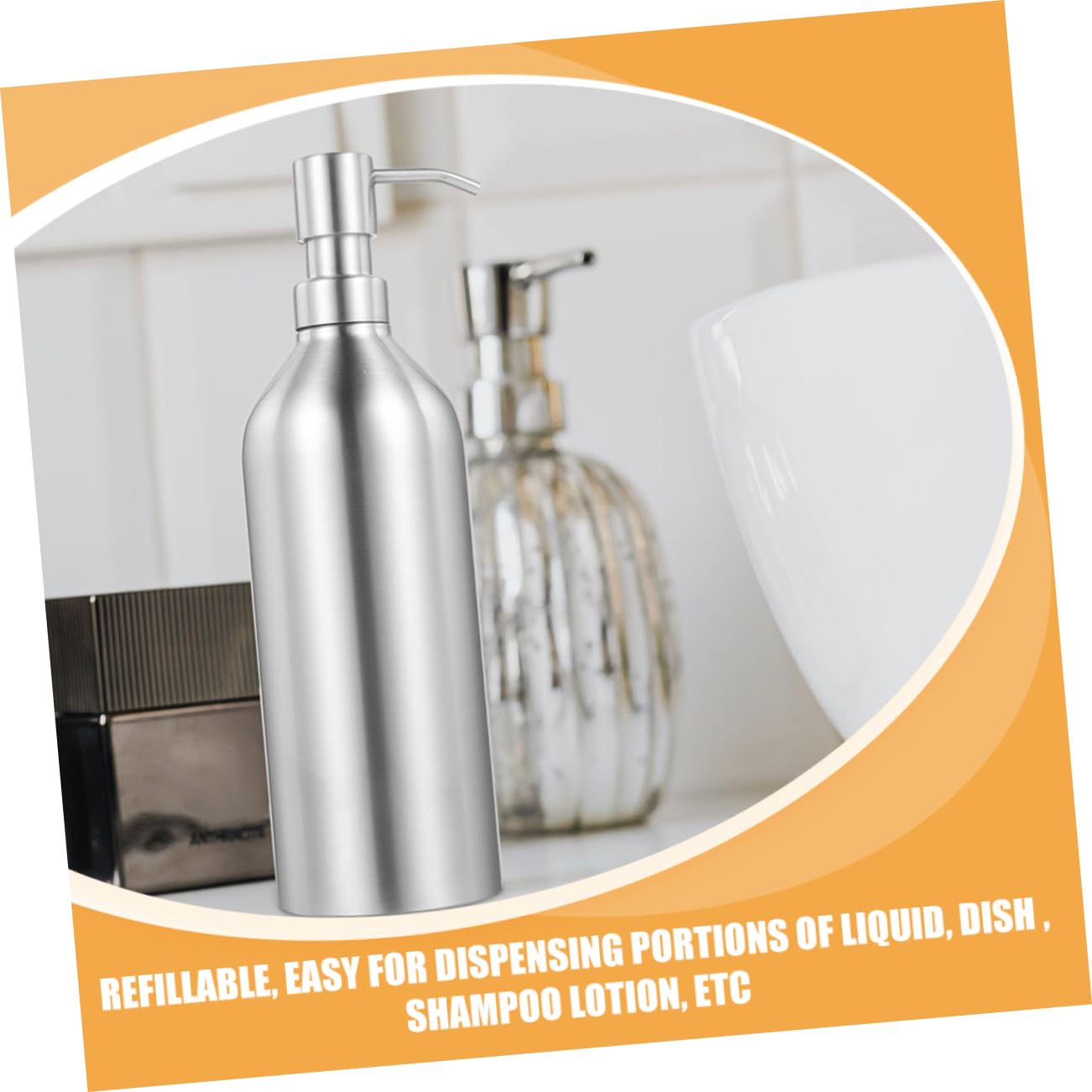Dispensador 700ml de Recargable Jabón Inoxidable de Acero X2