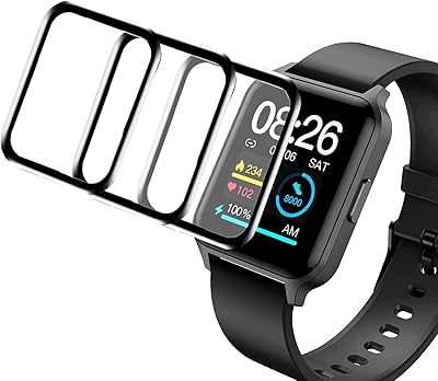 Compatible for Deeprio Smart Watch Screen Protector, Lamshaw [3 Pack] 3D Full Coverage PET Soft Screen Protector Film Compatible with Deeprio 1.52