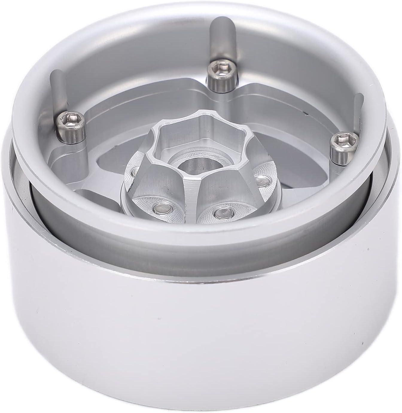 Shanrya 1.9 Beadlock Wheels, ​Metal Wheel Rim, Strong Practicability Practical to Use Aluminum Alloy Material RC Wheel Rims for RC Car