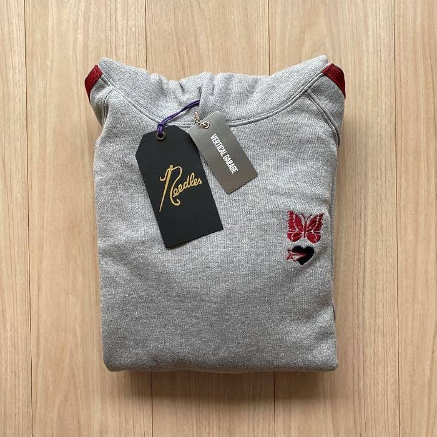 Amazon.co.jp: XL needles パーカー グレー レッド トラック