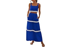 2 Piece Sets Trendy Casual for Women 2024: Crop Tank Top with...