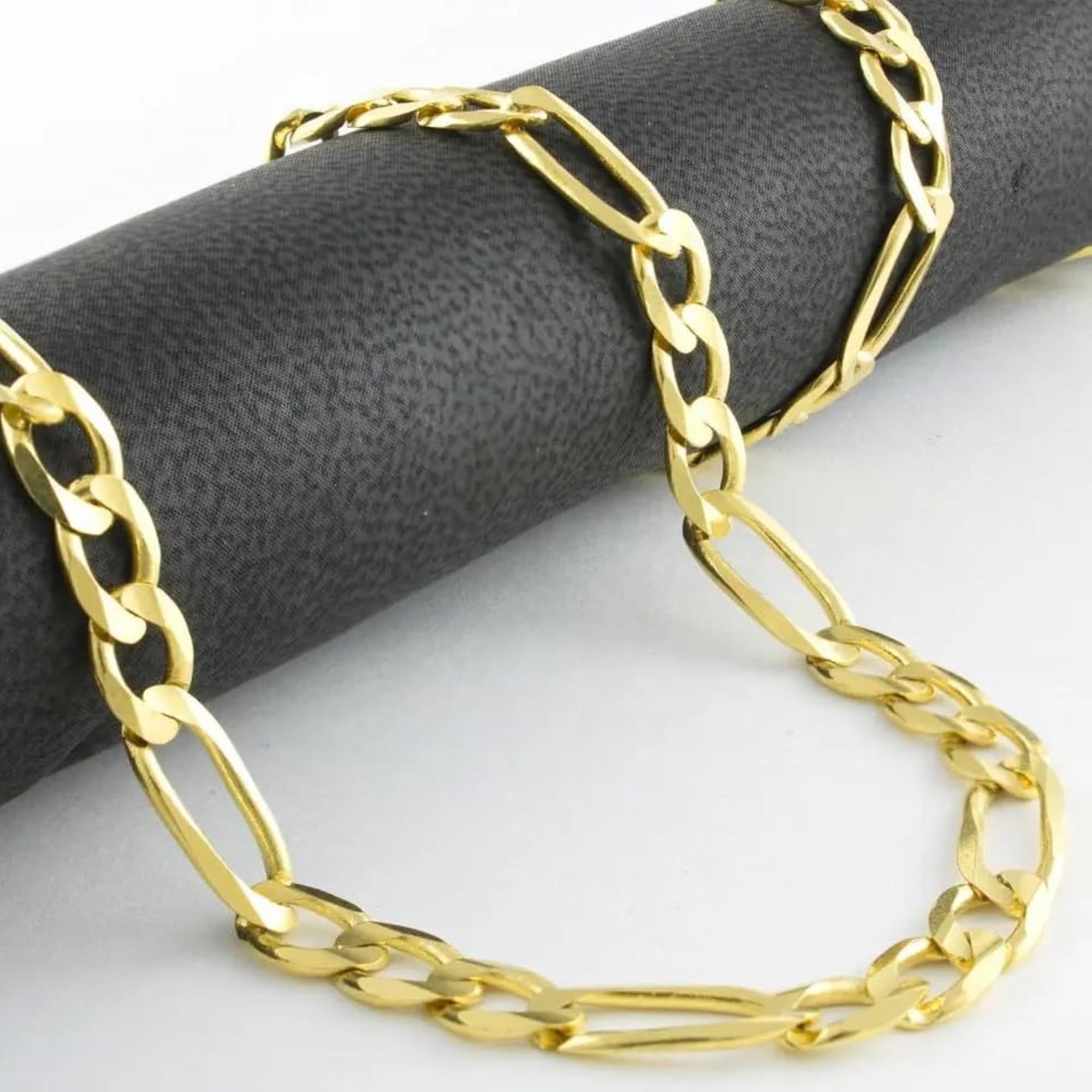 Stylish Long Stainless Steel Gold Chain Necklace for Men