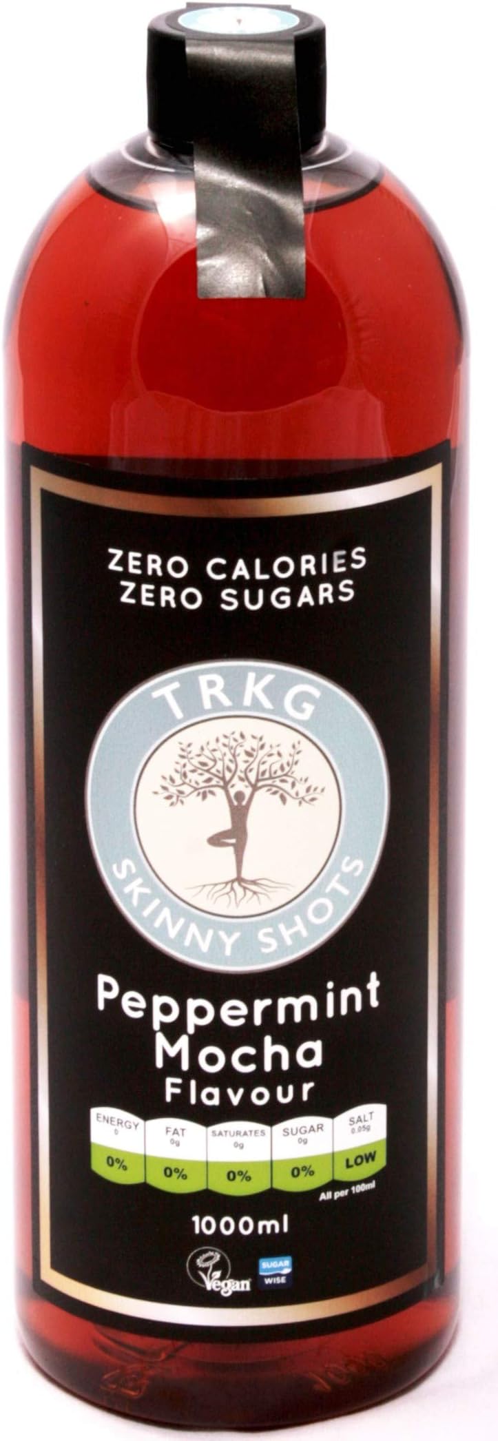 TRKG Skinny Shots - Peppermint Mocha Flavour - 500ml (Sugar Free, Vegan, Diabetic Friendly)