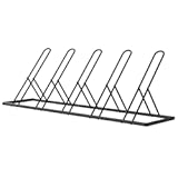 melos Floor Bike Rack&comma; Bike Stand for Garage&comma; Outdoor For Mountain Floor Bike Rack&comma; Heavy Duty For Bicycle Garage&comma; Space-Saving 5 Bicycle Holder For Home&comma; Yard&comma; Office&comma; Black