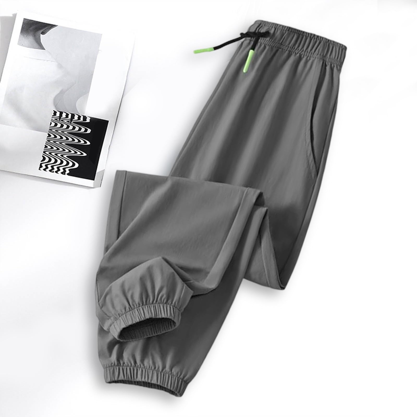 Pantalones Joggers Niños Cintura Elástica Chándal Corte Holgado Pierna Ancha Secado Rápido Transpirable Deporte