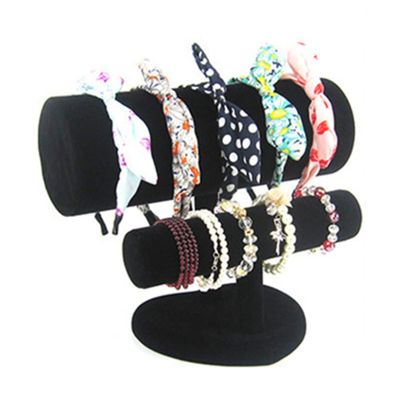 Armband Display Stand T Bar Armband Schmuck Anzeigen Stand Showcase Home Organizer Halter Rack for Schmuck Uhren Halsketten und Armreifen Mehrzweck (Farbe: Rosa, Größe: 31.5x23.5cm)