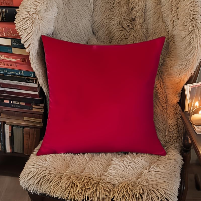 Andreannie Pack of 4 Gold Velvet Cozy Decorative Throw Pillow Covers 18x18 Soft Cushion Case for Couch Sofa Bed (Mixed 4 Pcs, 18