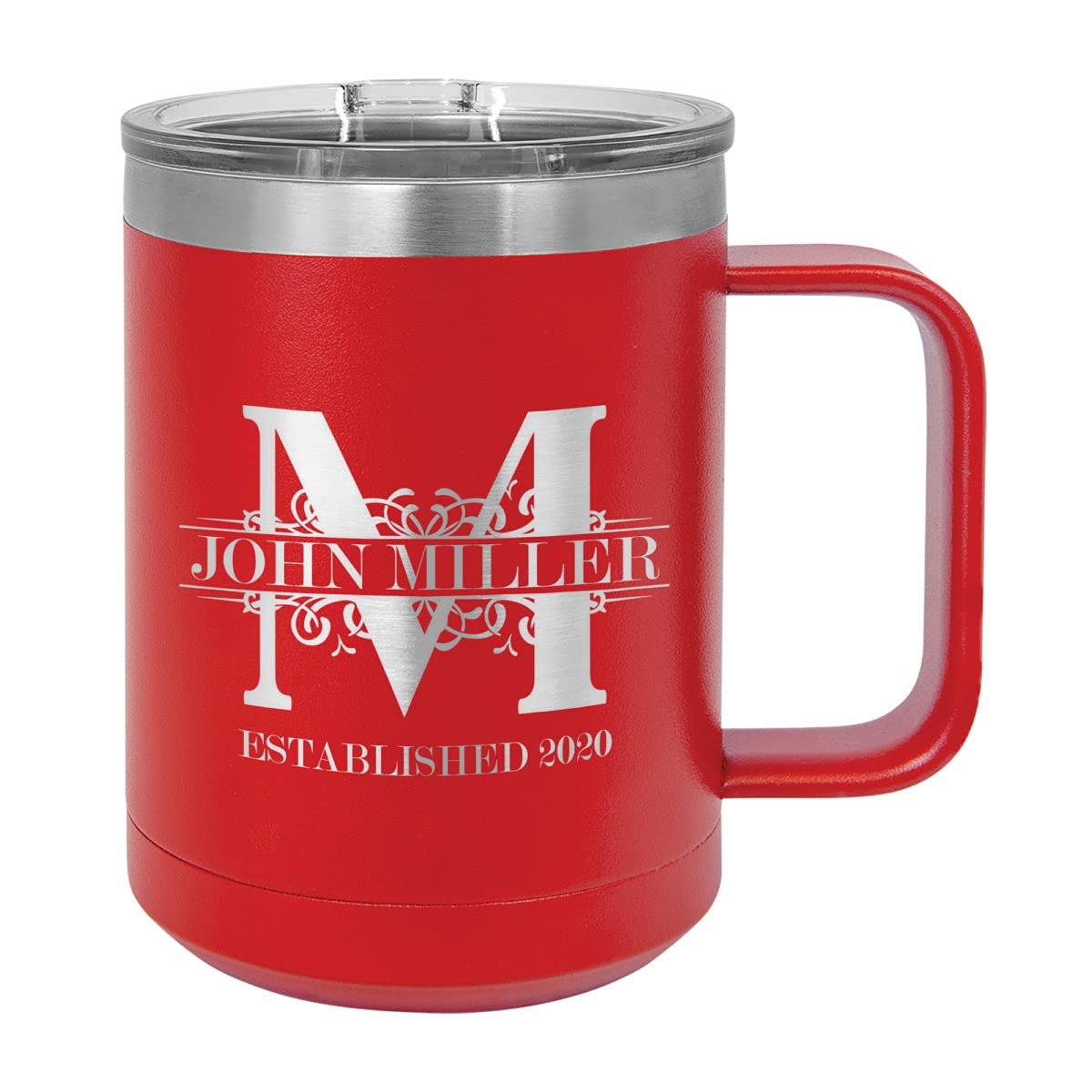 Sofia's Findings Personalized Royal Monogram 15 oz. Stainless Steel Vacuum Insulated Mug with Lid