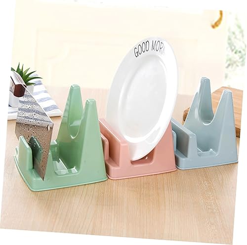 Miniatura 5 de Housoutil Estante para tapa de olla, 2 piezas, estante para tapa de olla de 2 niveles, soporte nórdico, soporte para utensilios de cocina
