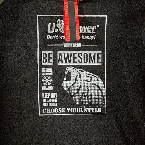 U-Power Space, Giacca Softshell, Con Cappuccio Staccabile, Tasche Ampie, Zip Intera, Antivento, Impermeabile, Tessuto Resistente, Confortevole (Dark Green - L) - 5