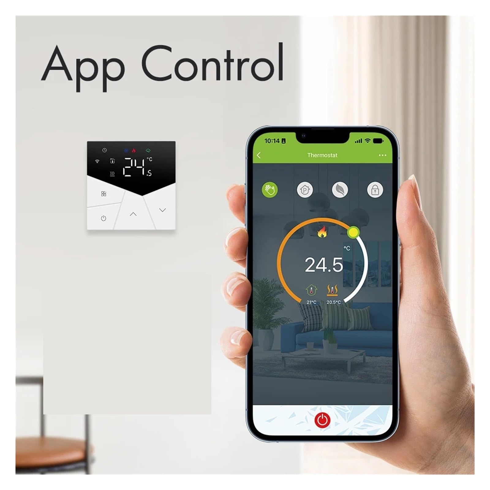 Inteligentny termostat, Termostat Tuya Smart Home Life regulator temperatury Ciepła podłoga Ogrzewanie elektryczne Kocioł gazowy podłogowy z czujnikiem(TGP55W,WP(5A))