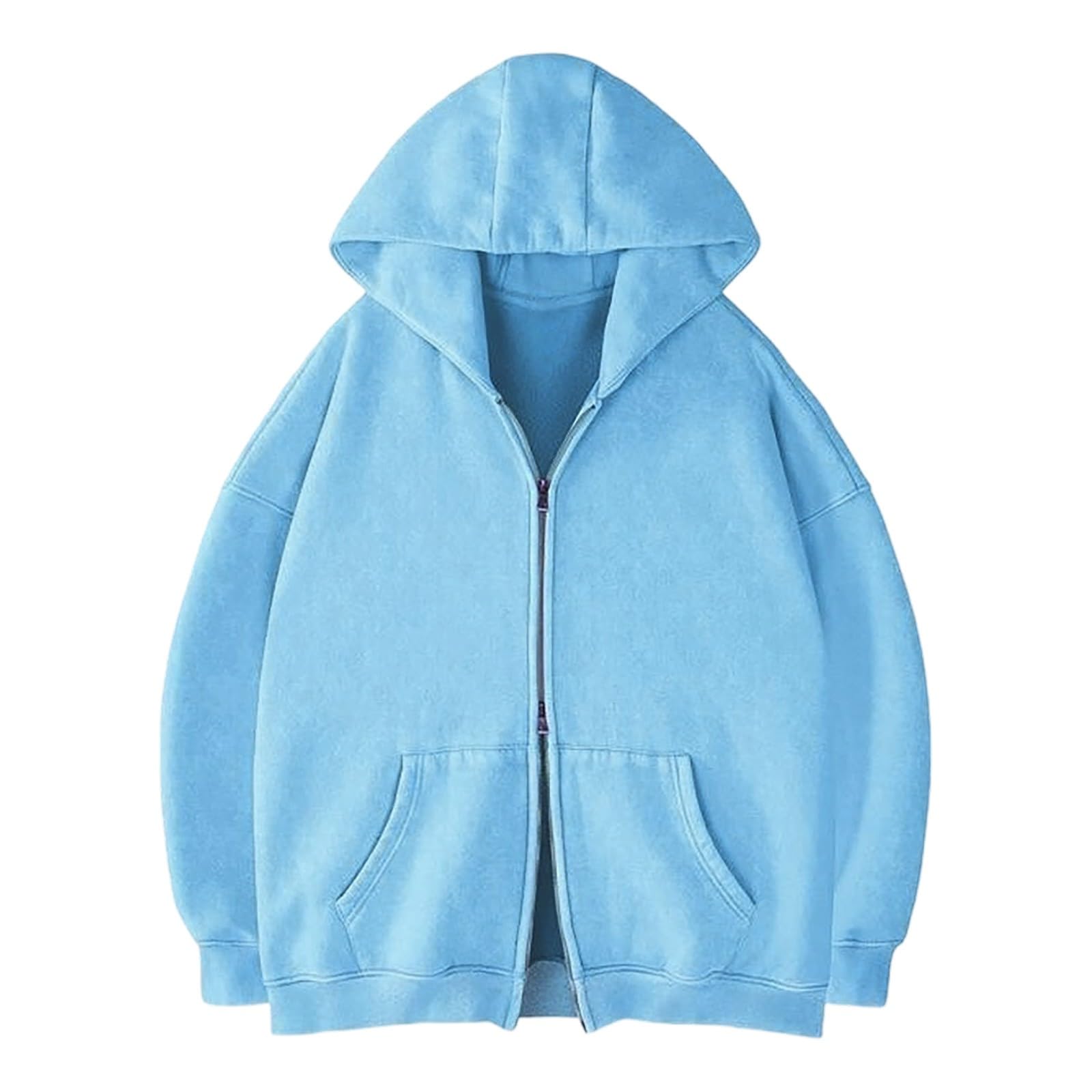 Felpa Uomo Zip Cappuccio Pile Hoodie Felpe da Lavoro Cotone Sweatshirt | Cappuccio con lacci, tessuto felpato caldo, chiusura frontale zip, tasca marsupio, vestibilità regular per autunno invernale