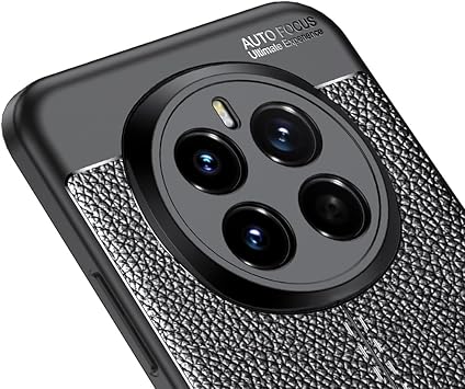 Aksesuarcim Honor Magic 7 Pro ile Uyumlu Kılıf Silikon Deri Görünümlü Esnek Kamera Lens Korumalı Parmak İzi Bırakmayan Mat İnce Kapak Niss Siyah