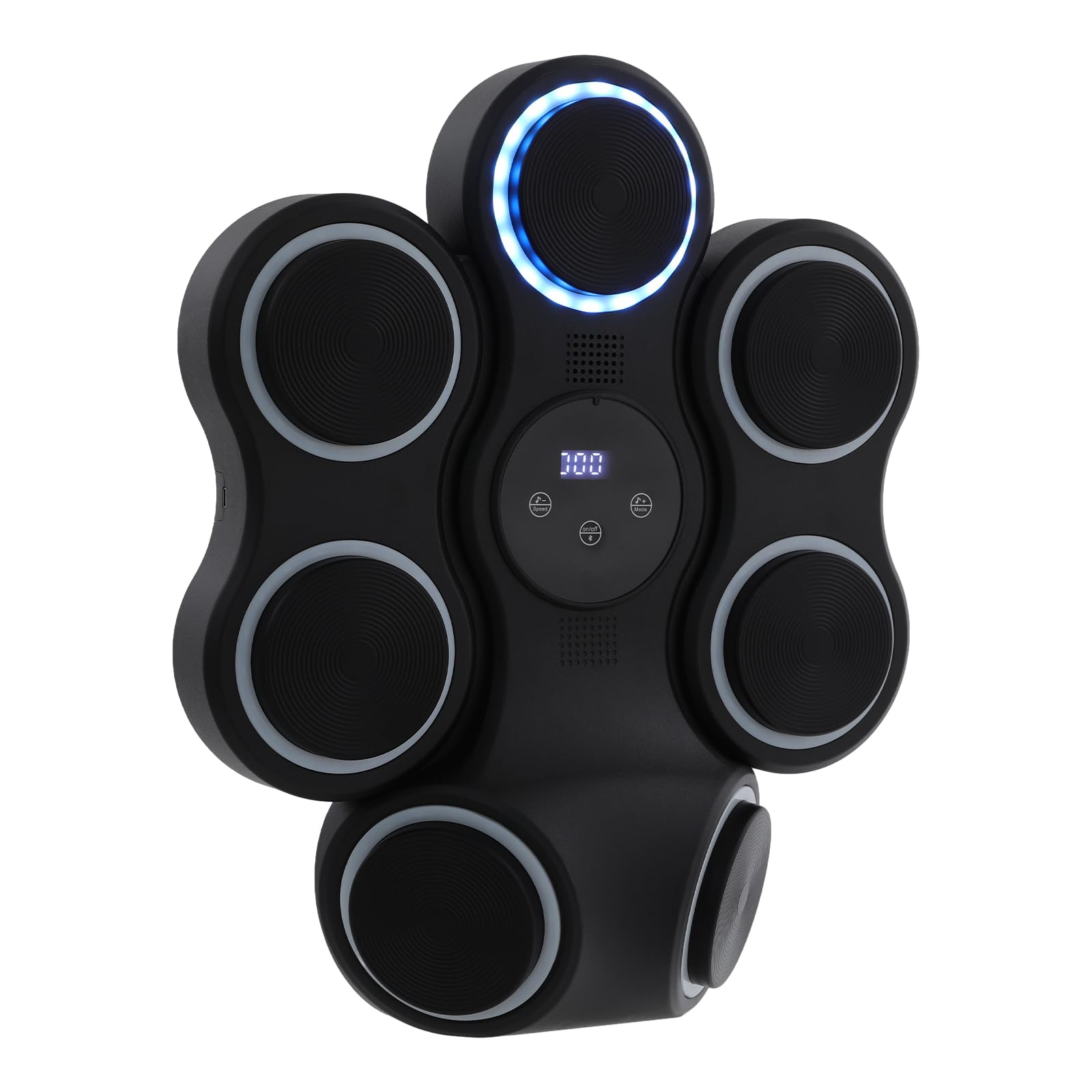Macchina da boxe con musica e luce, allenamento interattivo, montaggio a parete, 7 obiettivi | Ricarica USB: controllo touch screen e 11 modalità di impatto per un allenamento vario