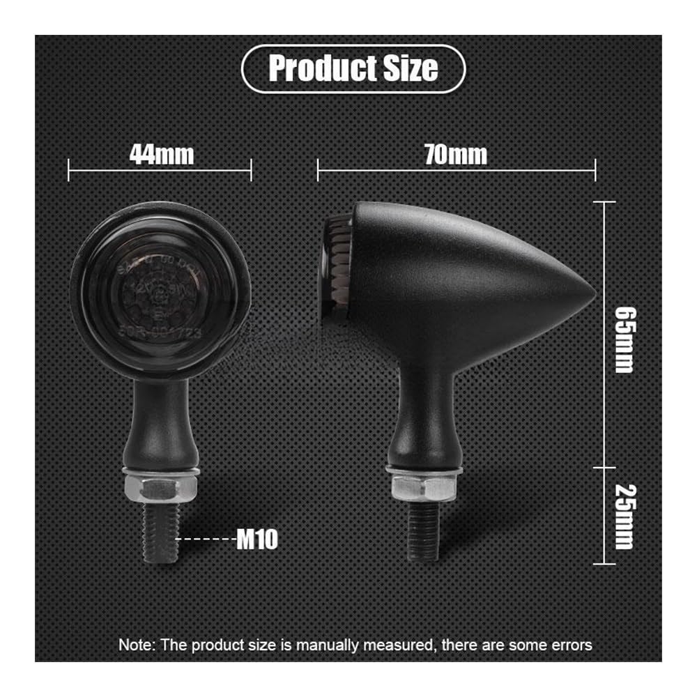 Intermitentes Luz LED De Intermitentes para Motocicleta M10, Luces Intermitentes Ámbar, Luz Trasera De Freno DRL para Cafe Racer