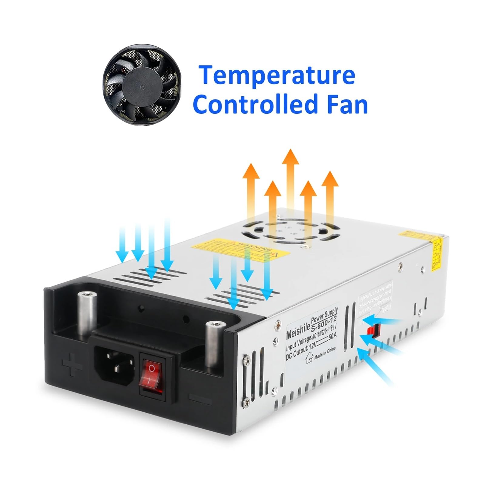 Fuente de alimentación conmutada SMPS CA a CC 12V 24V 36V 48V 60V transformador 5A 8A 10A 15A 20A 25A 30A 40A 50A 600W 480W 360W(360W)