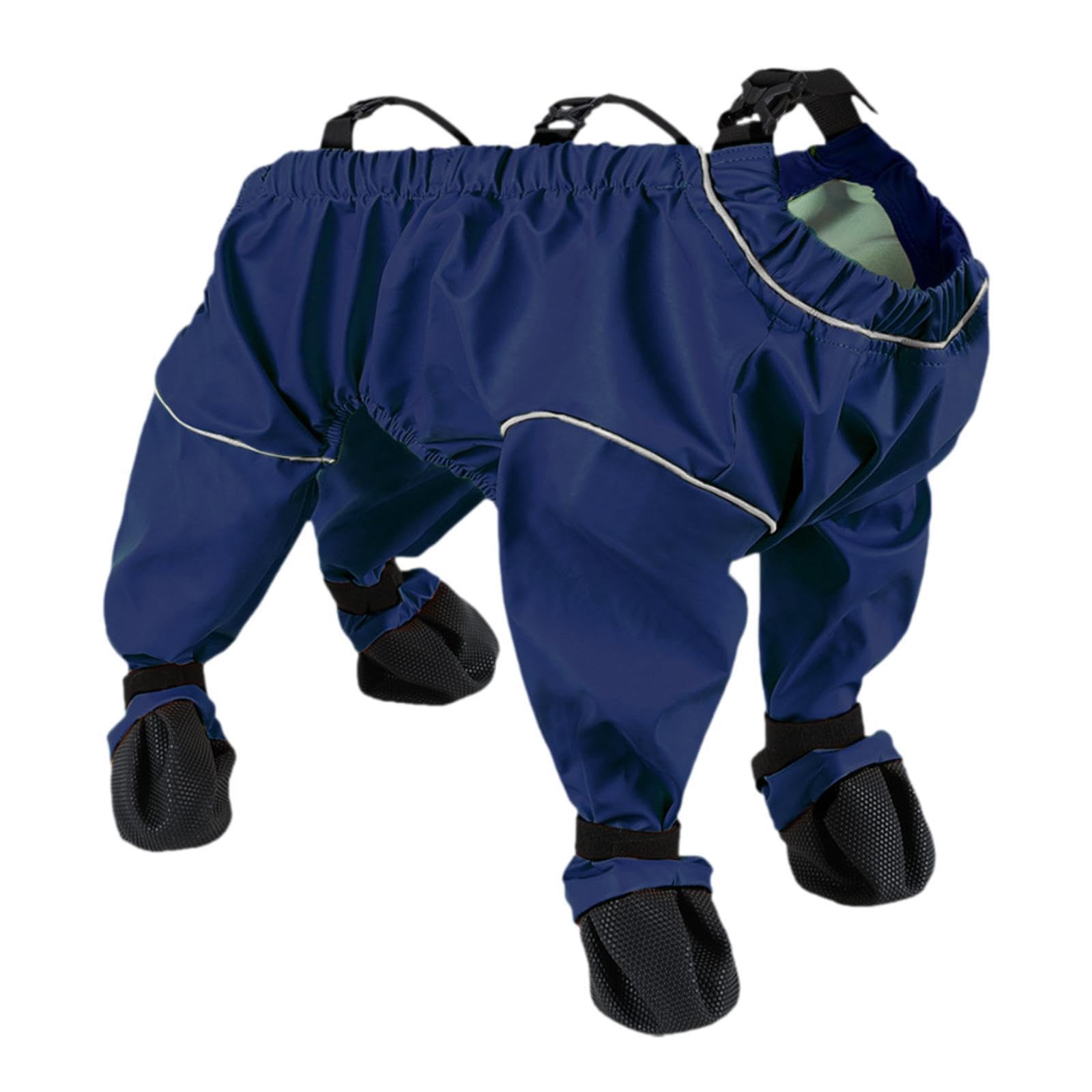 LOVIVER Bottes à Bretelles pour Chien, Chaussures pour Chien, Bottines de Pluie imperméables pour Chien, Pantalons Anti-salissures pour Toutes Les Saisons, XL