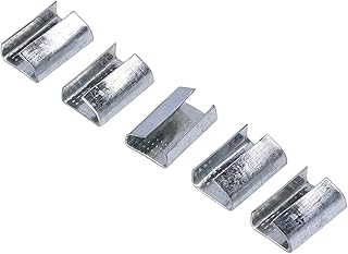 Packaging Open Serrated Seals, Metal Strapping Buckle for 1/2" Strap Width Strapping, Banding Strapping Clips Plastic