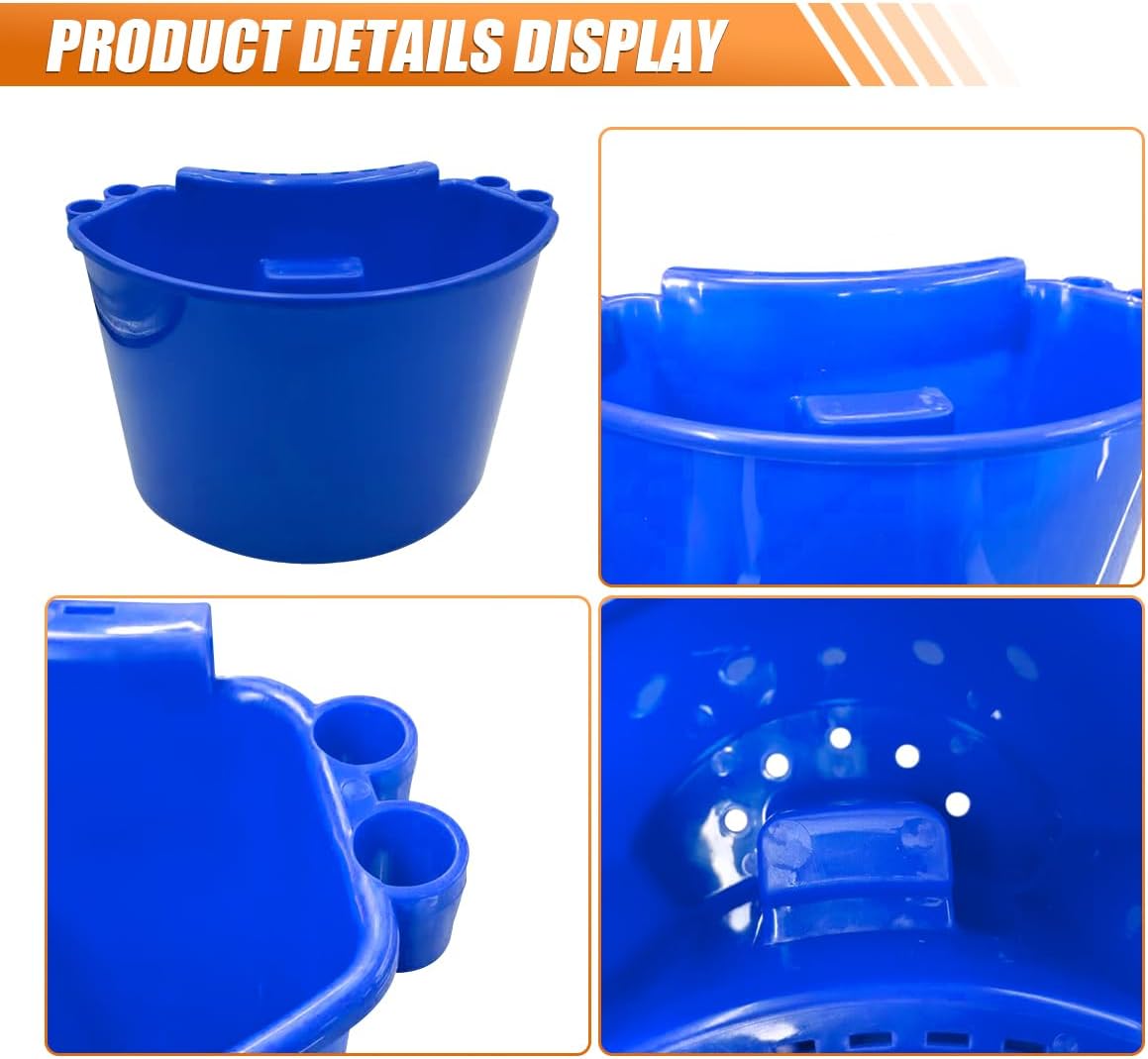 Craedli Car Detailing Bucket Organizer, Multipurpose Auto Hanging Cleaning Tool Organizer, Universal Portable Vehicle Washing Bucket Accessories for Car, Home, Garden, Camping (Blue)
