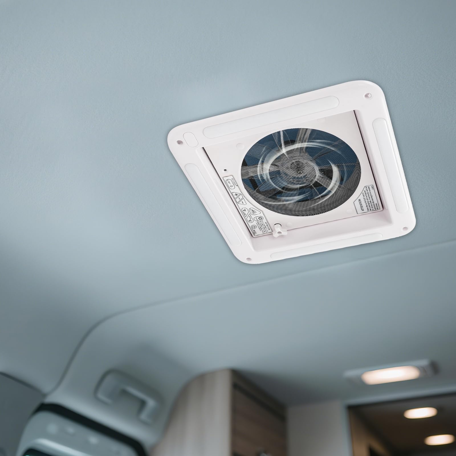Wentylator dachowy RV 12 V, automatyczny wentylator dachowy z czujnikiem deszczu i odwracalnym powietrzem wylotowym, wentylator dachowy do przyczep kempingowych, kamperów i przyczep