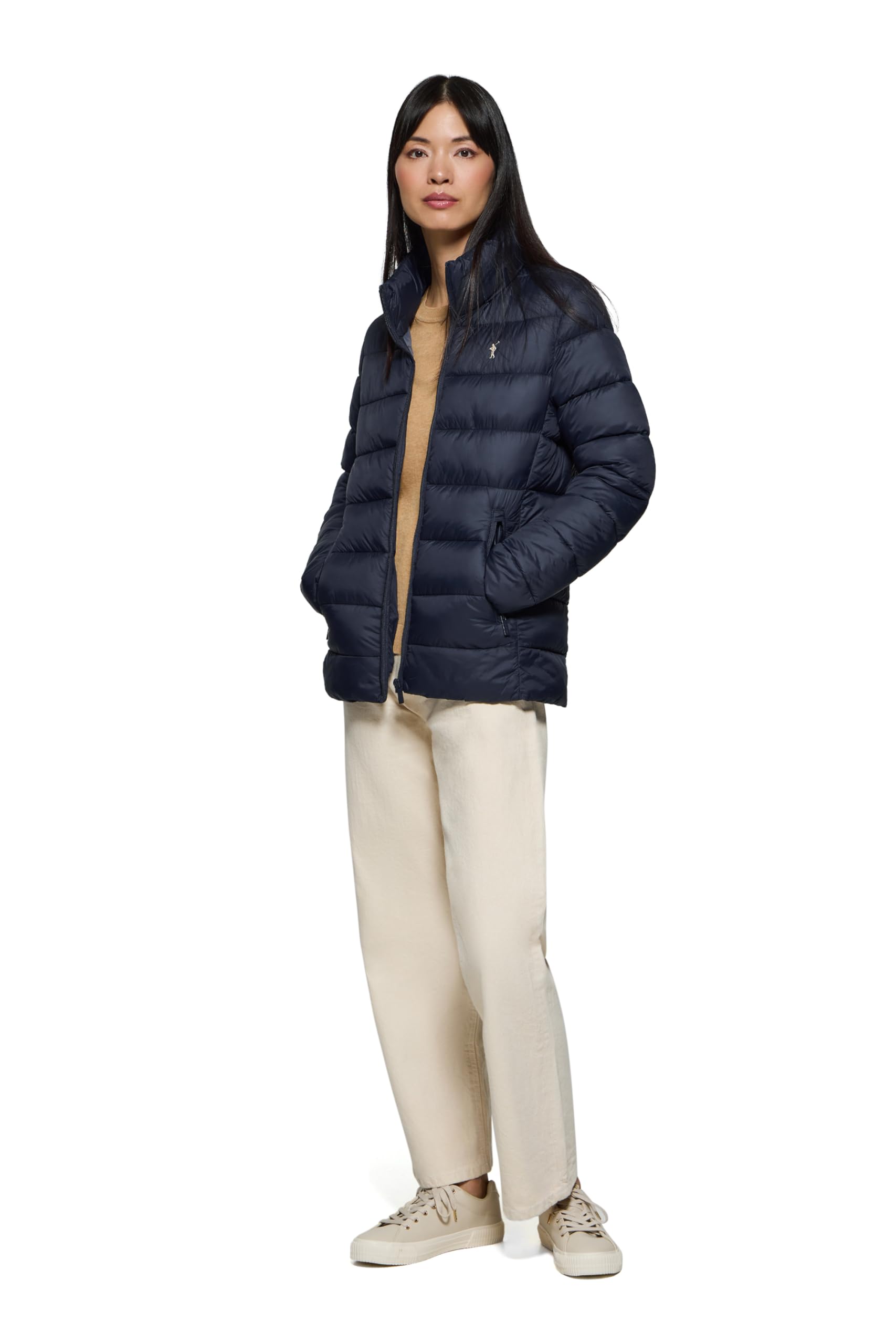Polo Club Chaqueta Ultralight de Mujer con bordado y cierre Cremallera - Abrigo Invierno