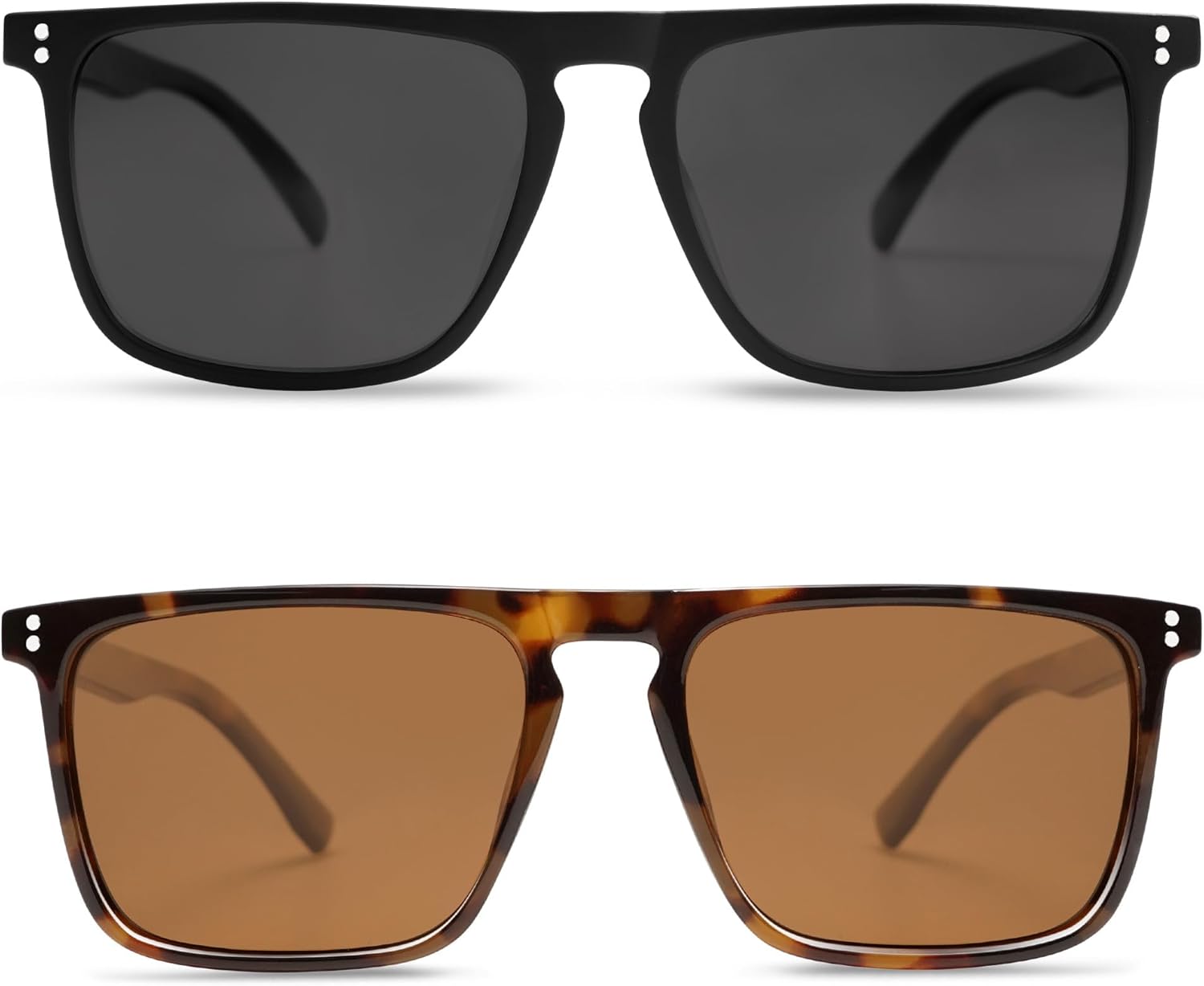 VANLINKER Polarized Square Sunglasses for Men Women Dark Shades with UV Protection for Driving VL9748 - Image 2