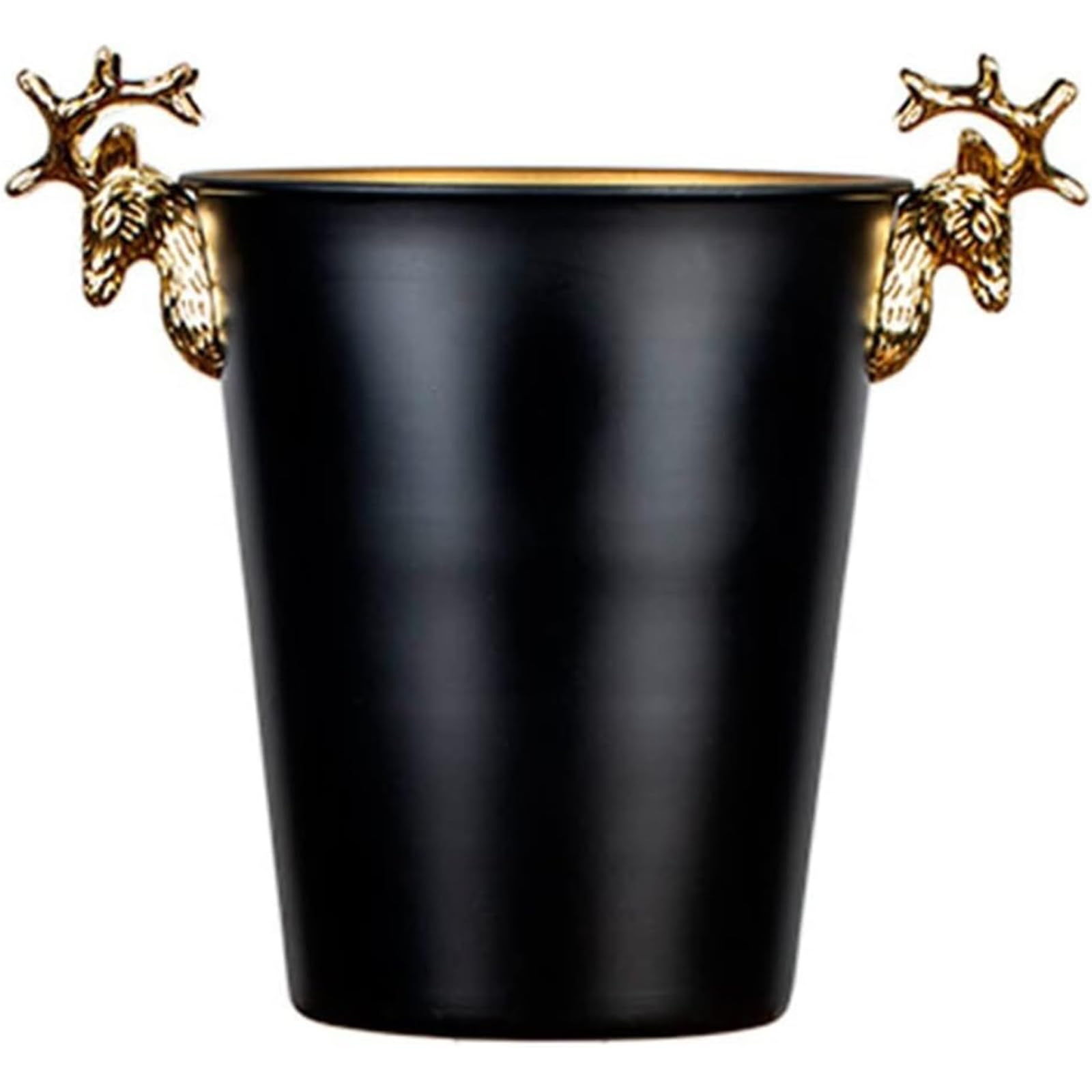 Cubitera para botellas de vino y champán: diseño elegante con asas de asta de oro