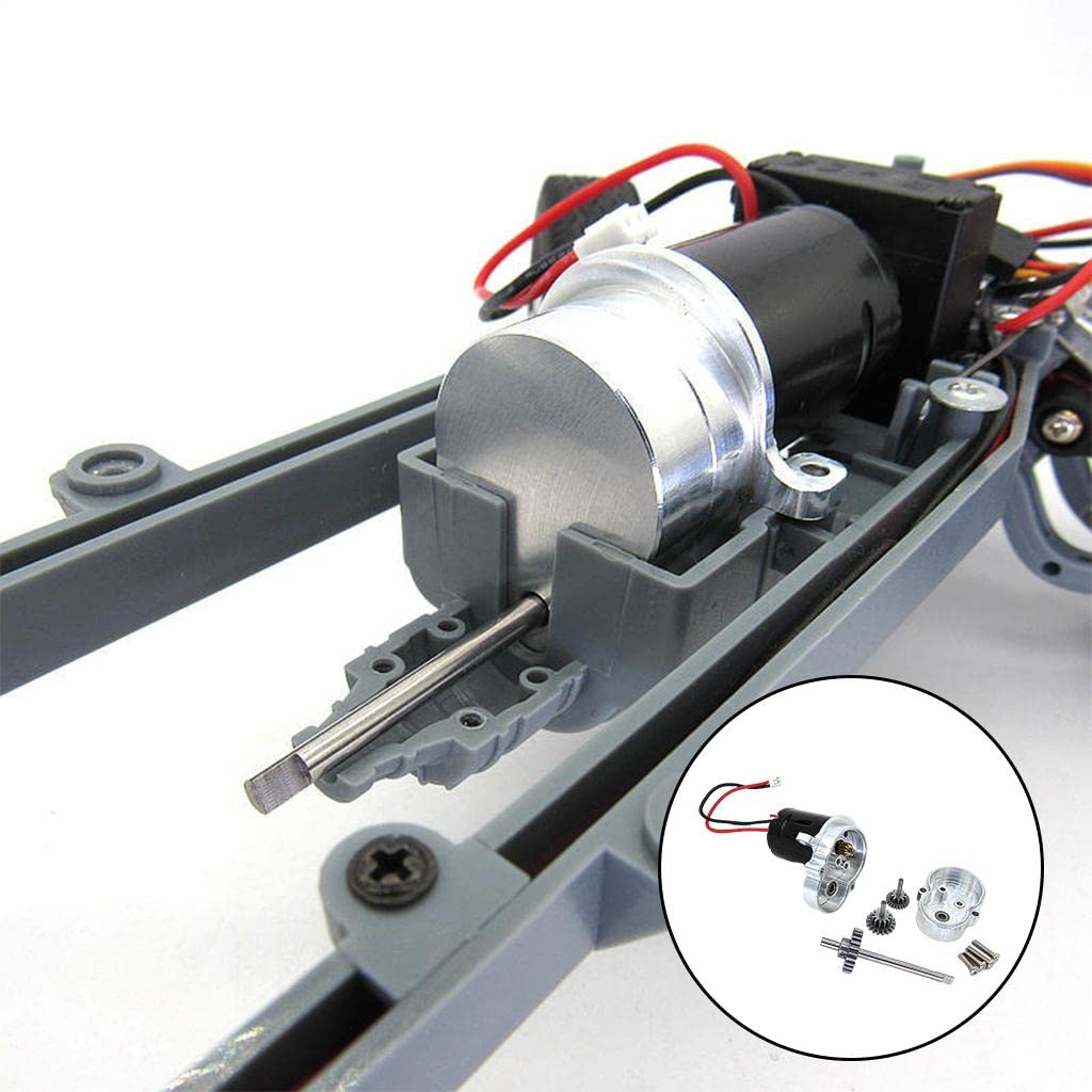 Newmind Upgrade RC Car Gear Case Gear with 370 Brush Motor 1:10 Spare Parts for WPL D12 4WD Truck Car Hobby Vehicles Model Modified Replacement