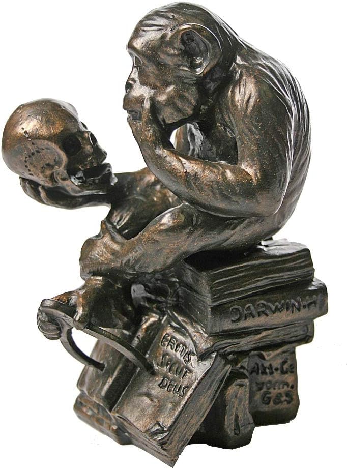 Monkey with Skull Statue (1892-93) by Rheinhold