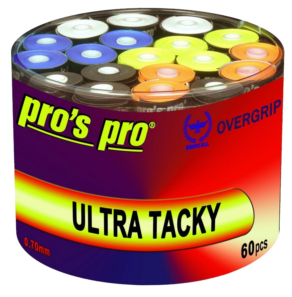 Generisch 60 Griffbänder Ultra Tacky bunt Tennis Squash Badminton