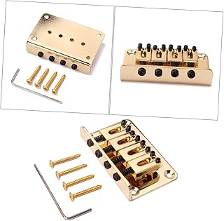 ERINGOGO Violão Eleguitar De 4 Cordas Sela Guitarlele Hardtail Ponte Peças De Placa De Ponte Baixo Elétrico Ponte De Com 4 Parafusos Antiquado Banqiao