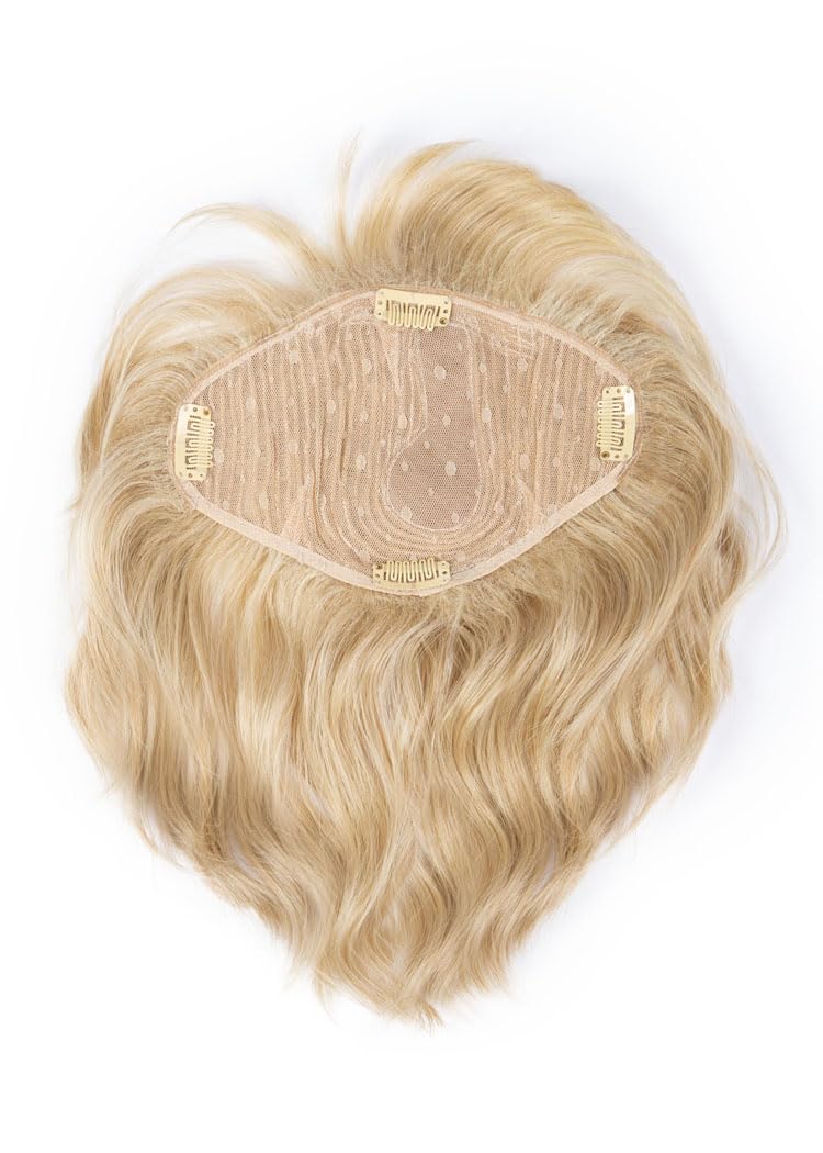 Hairdo Top Beach Waves Clip-In Hair Topper Wig Hairpiece by Hairuwear, R14/88H Golden Wheat