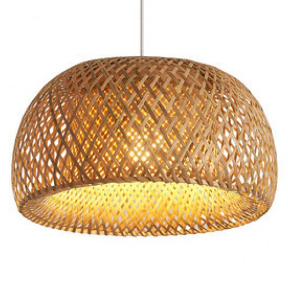 Lampada a Sospensione in Vimini, Paralume per corridoio, soffitto, Stile Asiatico, Nido d'uccello Naturale, Illuminazione Interna, Lampada a Sospensione in bambù e Rattan, Lampada per Soggiorno,