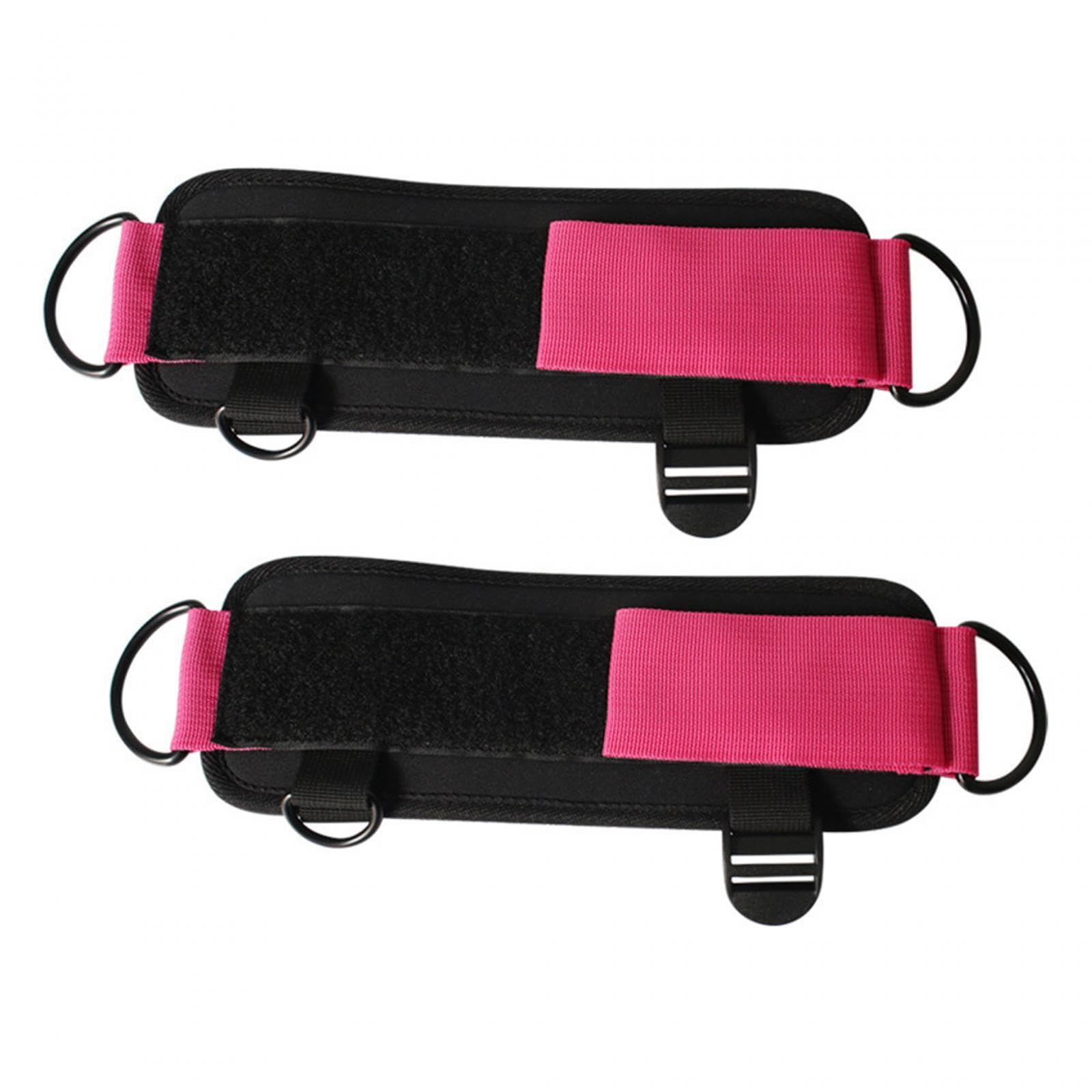 Enakshi® 2Pcs Ankle Straps for Cable Machine Parts Sports Ankle Support for Women Men Pink|Sporting Goods | Fitness Running & Yoga | Strength Training | Home Gym Attachments-image-2