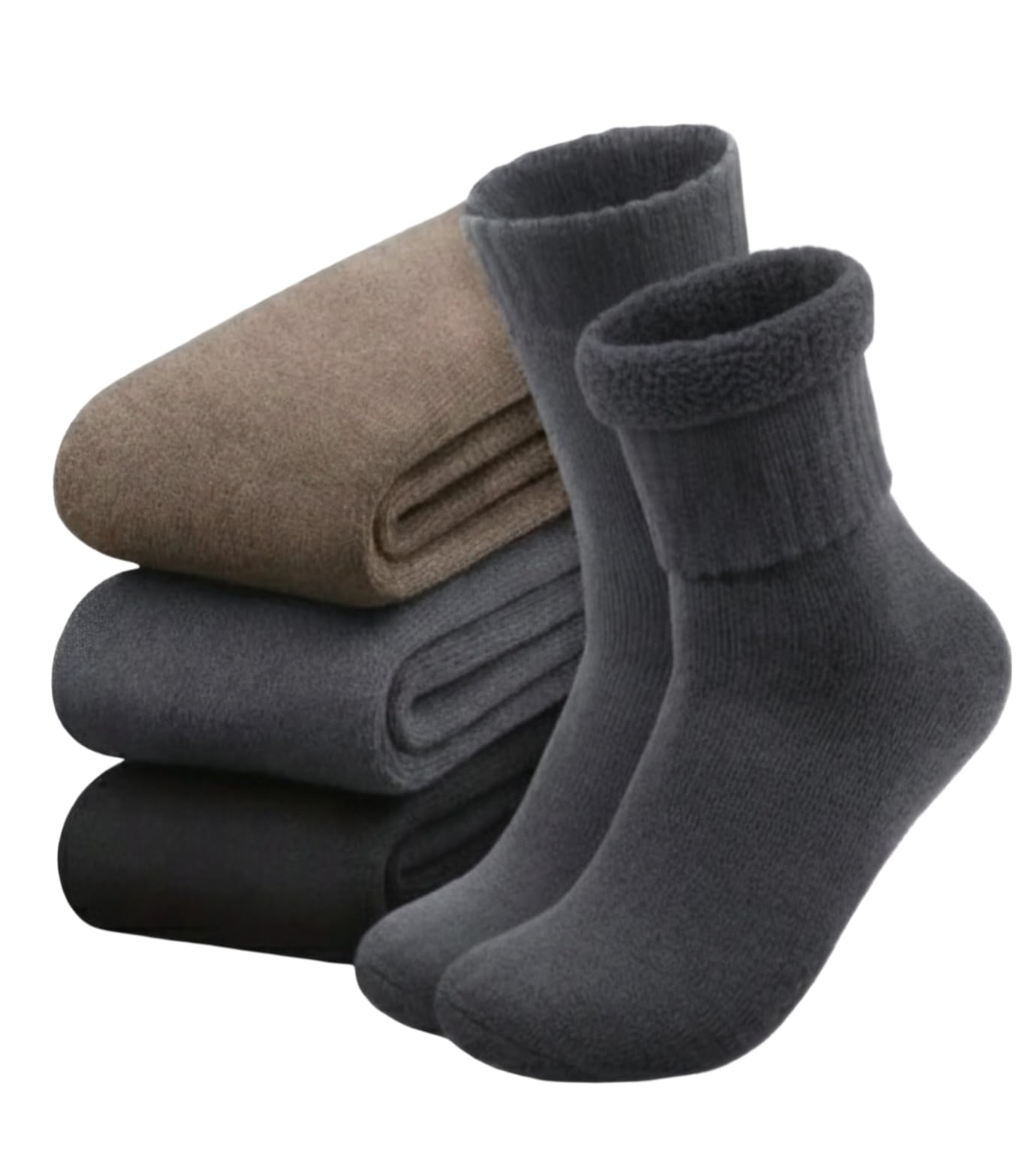 Winter Thermal Woollen Socks for Men and Women, Warm Cozy Unisex Socks (pack of 3)