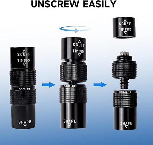 Miniatura 4 de GSE Games & Sports Expert Herramienta para punta de taco de billarpool, herramienta para taco de billar con funciones de