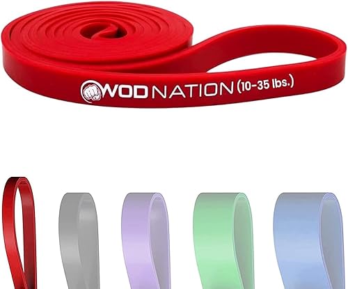 WOD Nation Pull Up Assistance Band - Best for Pullup Assist Chin Ups Resistance Bands Exercise Stretch Mobility Work Serious Fitness - Good