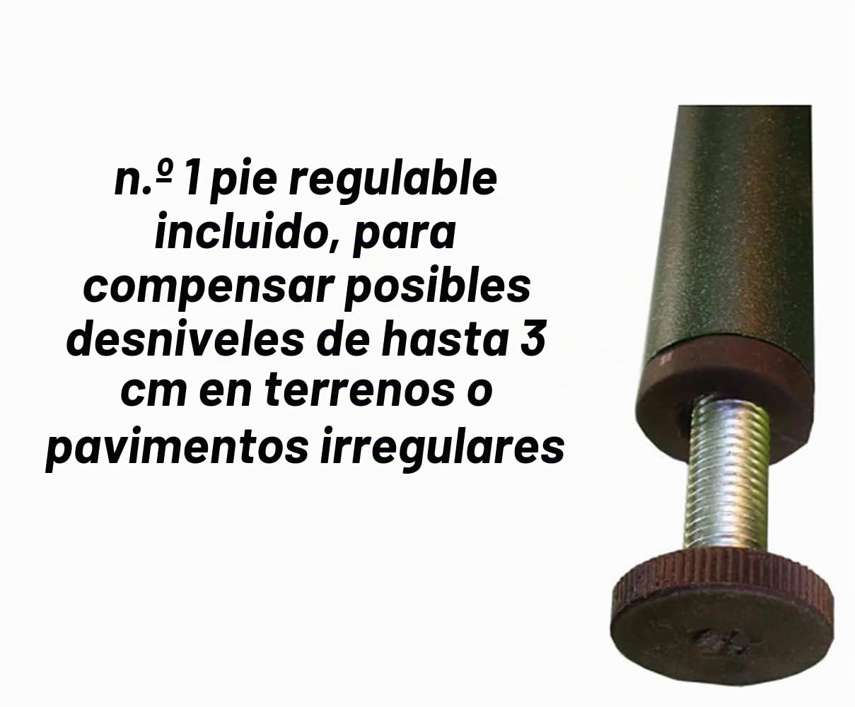 Castelmerlino Mesa Plegable al Aire Libre Camping terraza Superior 100x60 cm, Okumè Natural (280)