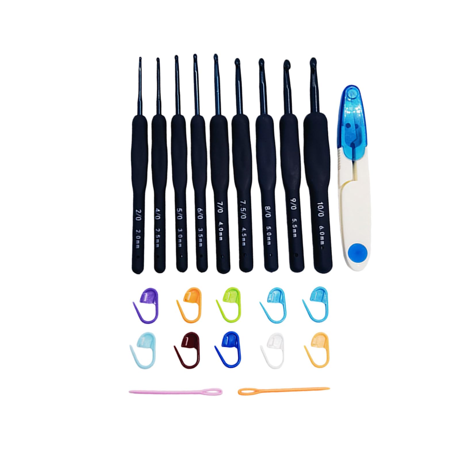 Creative Crochet Hook Set Multiple Size Ergonomic Handle Enhances Knitting Social Crafting Activity Crochet Hook