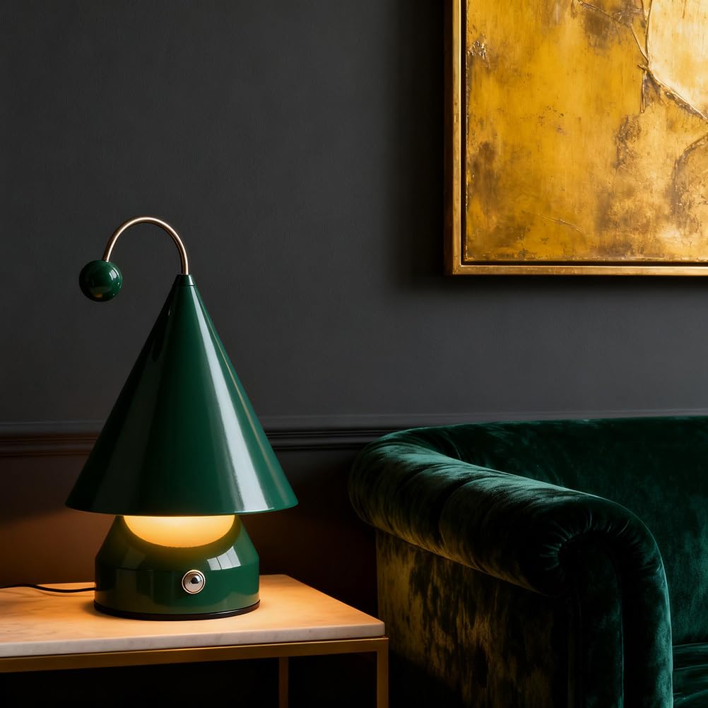 Lampa stołowa LED z kapeluszem czarownicy, ładowalna bezprzewodowa lampka nocna z grzybem, 3 kolory, bezstopniowe ściemnianie, sterowanie dotykowe, lampka nocna na Boże Narodzenie, zasilanie bateryjne
