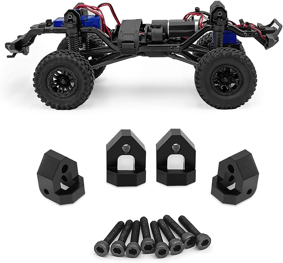 MOHERO 4Pcs RC Heighten Shock Mounts Aluminum Height Lift Kit for 1/18 TRX4M Bronco Defender RC Crawler Car Upgrade Part