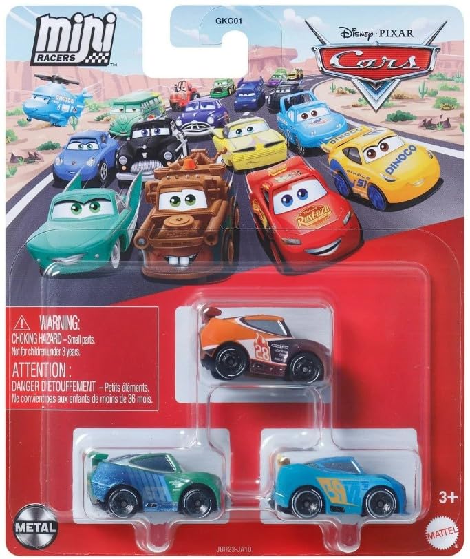 ミニカー DISNEY MOTORS Diecast mini cars Set of 3 Amazon.com: Disney Cars Mini Racers 3-Pack (Professor Z