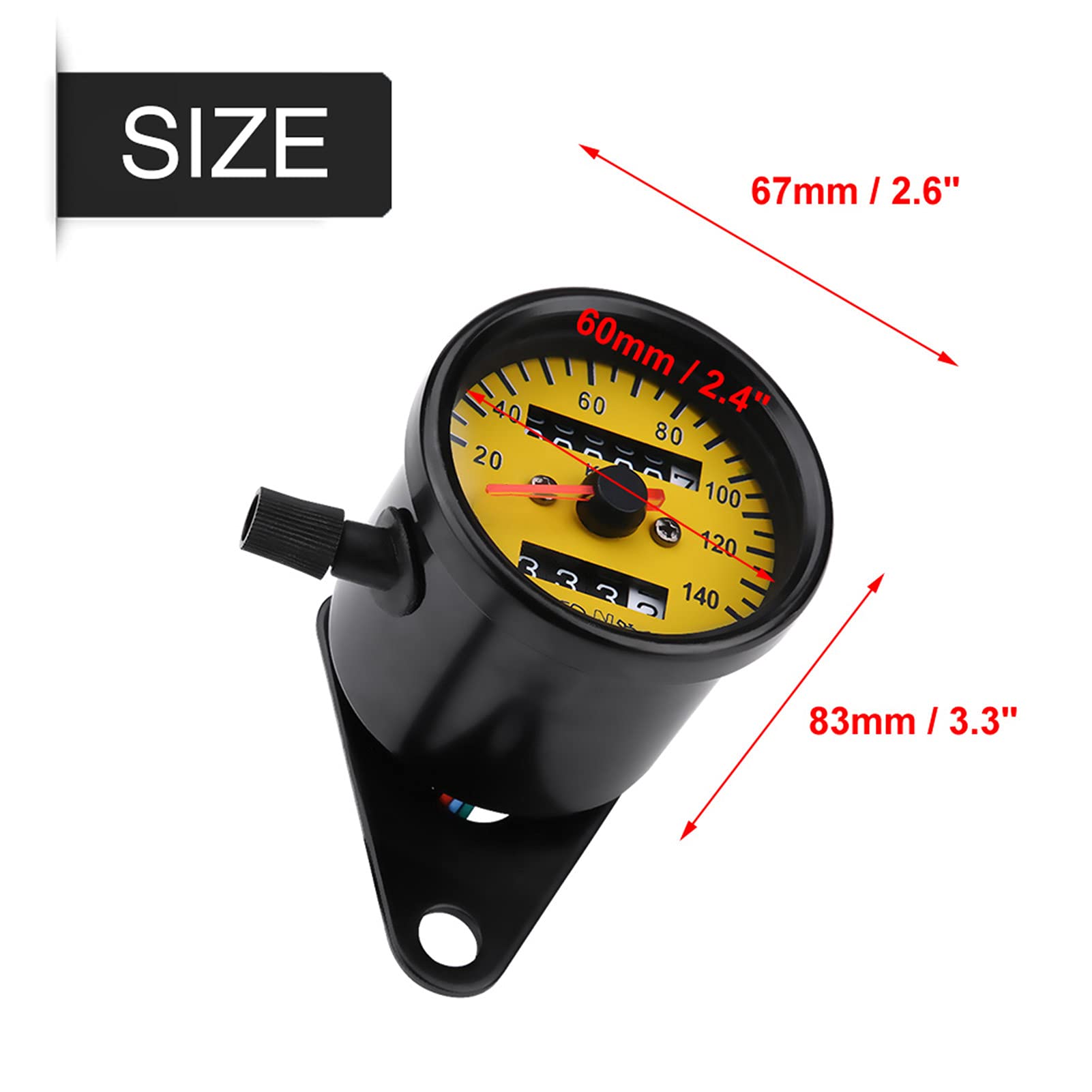 Compteur GPS moto 60 mm indicateur noir