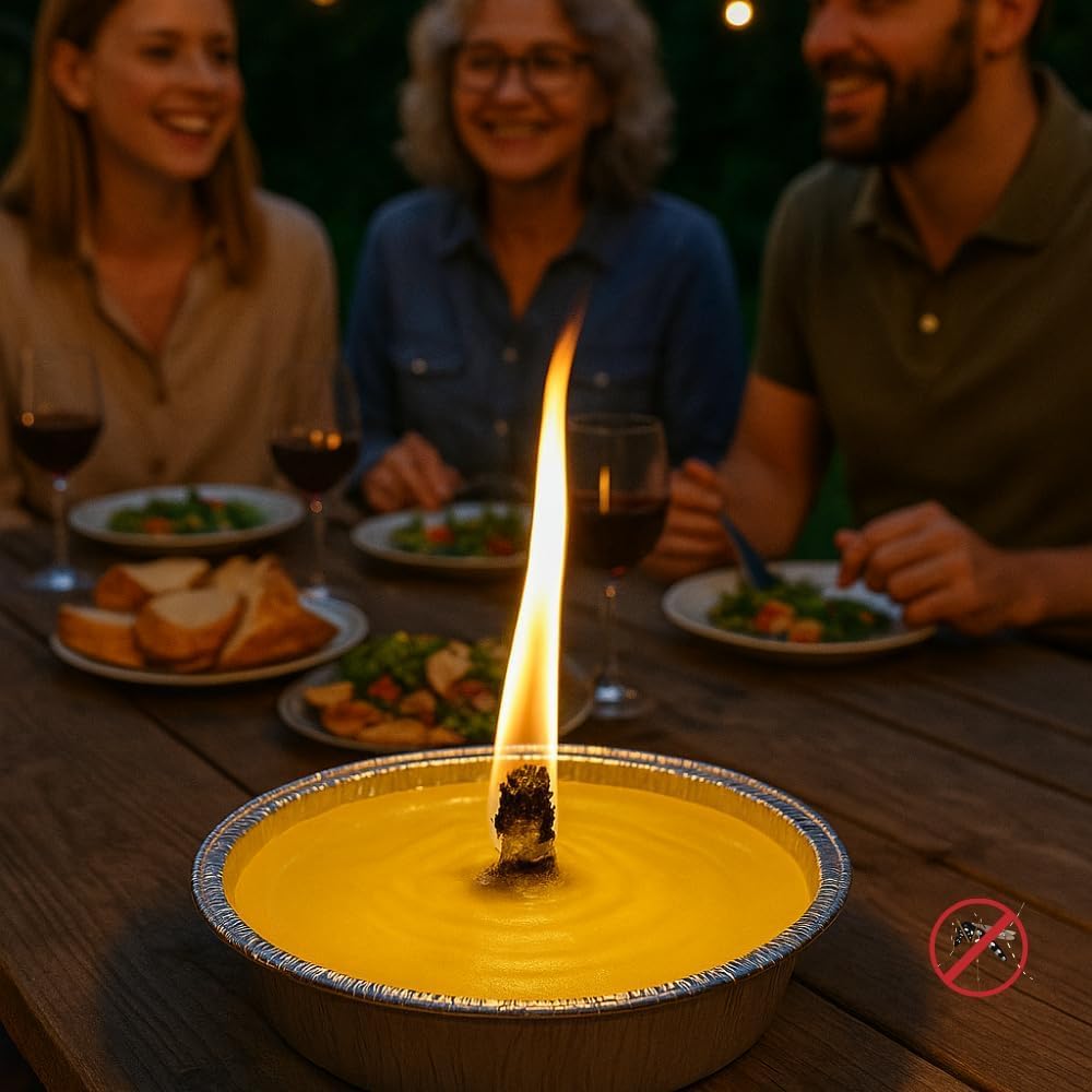 Palucart candela citronella giardino citronella alluminio 16 cm set da 10 pezzi giardinaggio antizanzare feste ed eventi