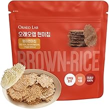 ORAEO LAB Enoki Mushroom Brown Rice Chips | Gluten-Free | Get Well Care | Vegan Whole Grain | 6 oz (170g) 1 Bag | Light, Crispy & Wholesome Snack for Everyday Wellness